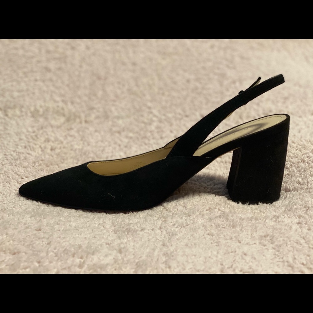 Marc Fisher Black Suede Slingback